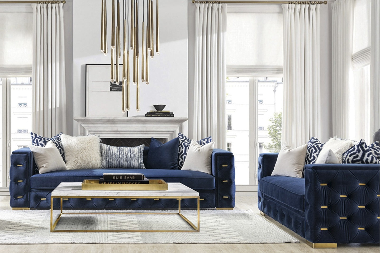 Canapé 2 Places Granada + Fauteuil Et Pouf Reno Paloma – Vert – Très Bon état