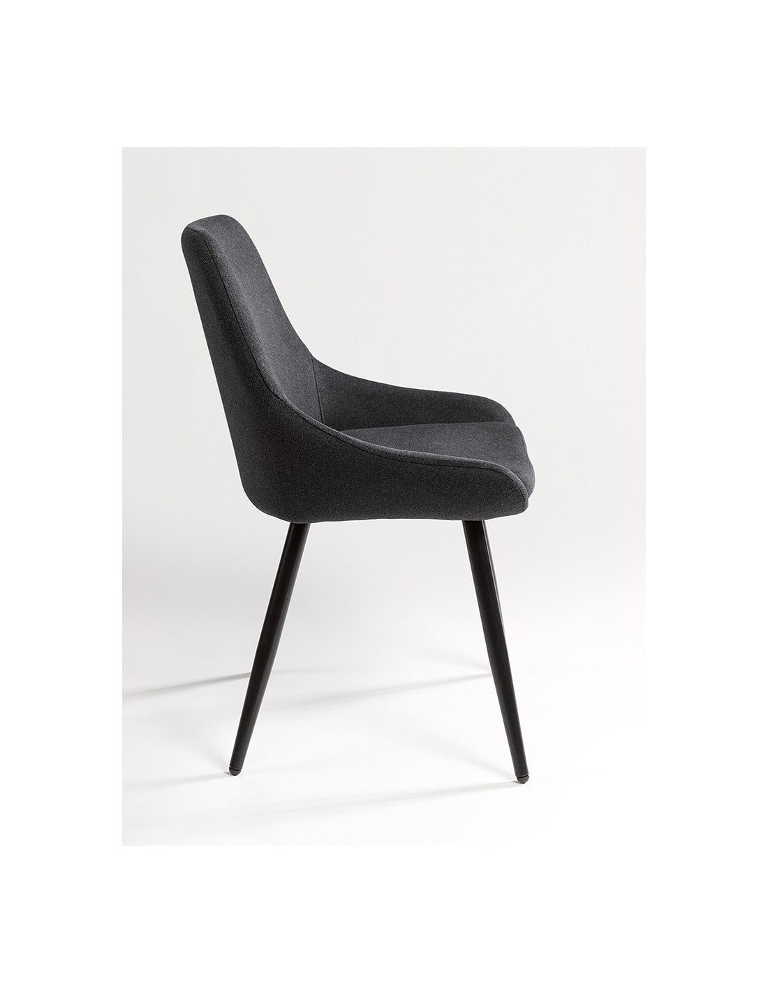 Silla gris tapizada