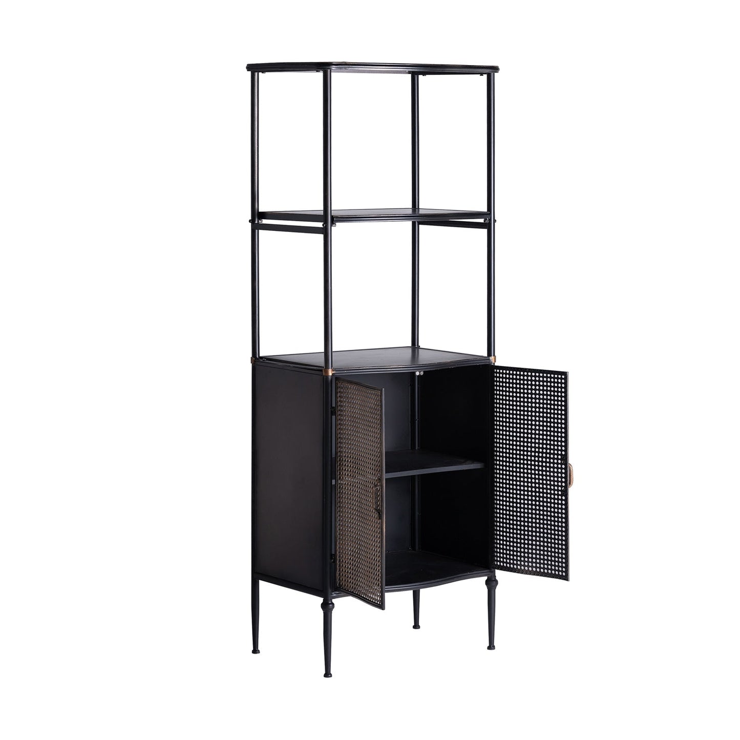 Elstob Bookcase in Black/Gold Colour