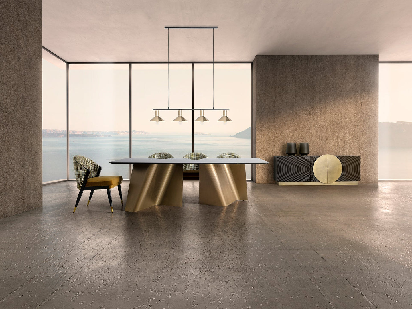 Lámpara De Techo en Color Oro