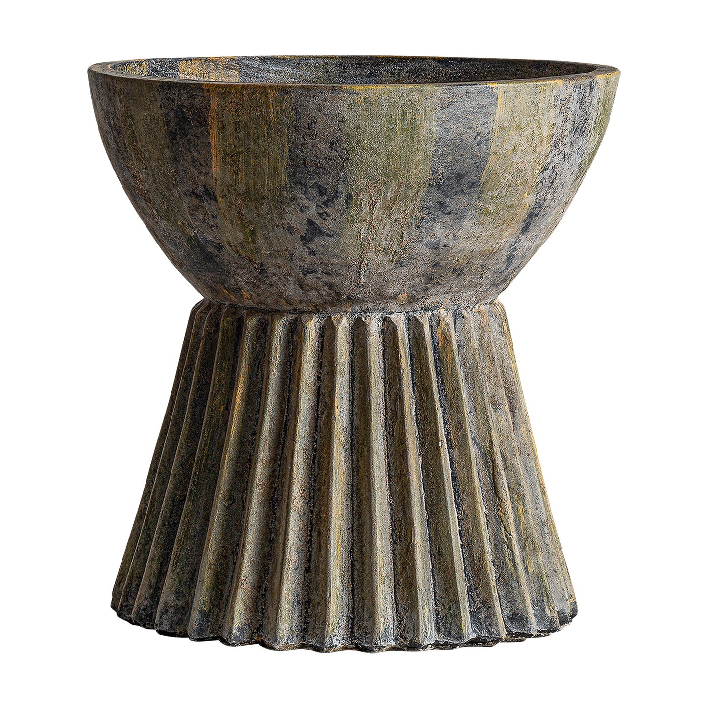 Plissé Stone Amphora Vase - Dark Shades