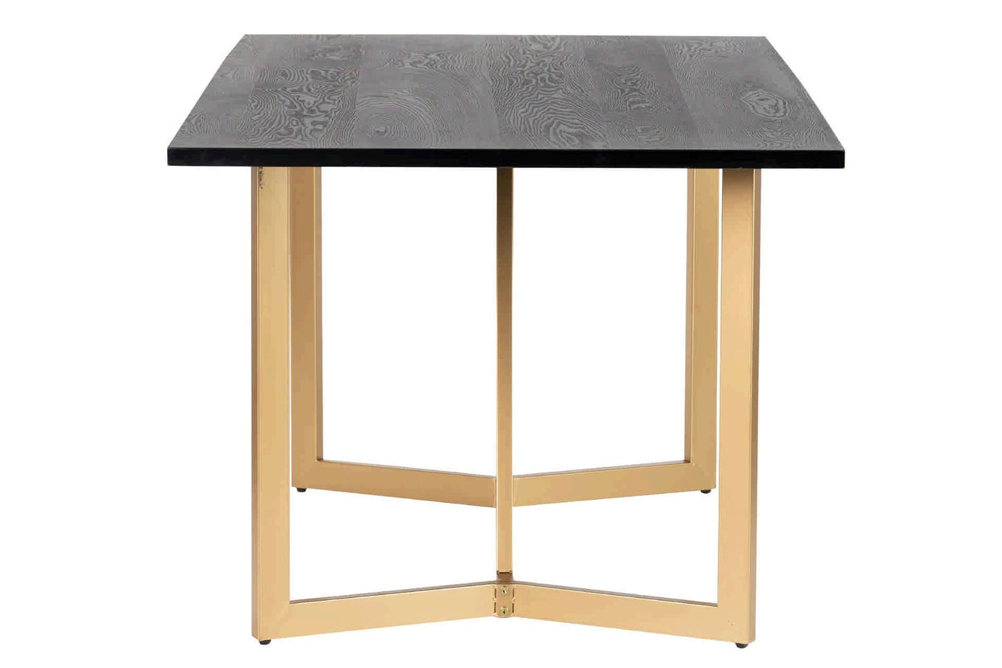 Black Golden Mdf Metal Dinning Table 180X90X75 Cm