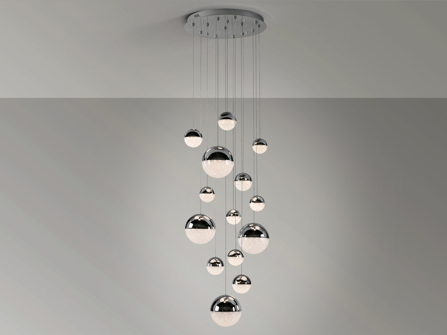 Sphere Lamp 14L Cromo D60 H500 Dimableable