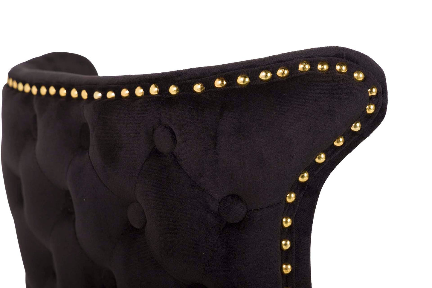 Silla Tachuelas Velvet Negro Aspen 49X54X79 Cm