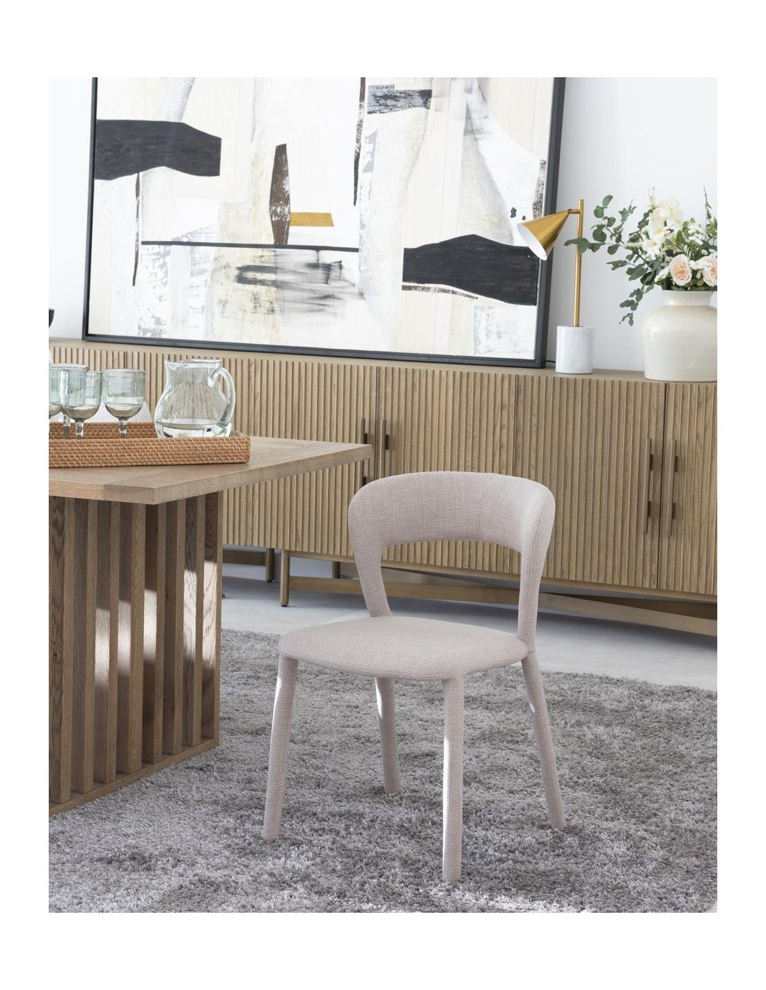Taupe upholstered chair