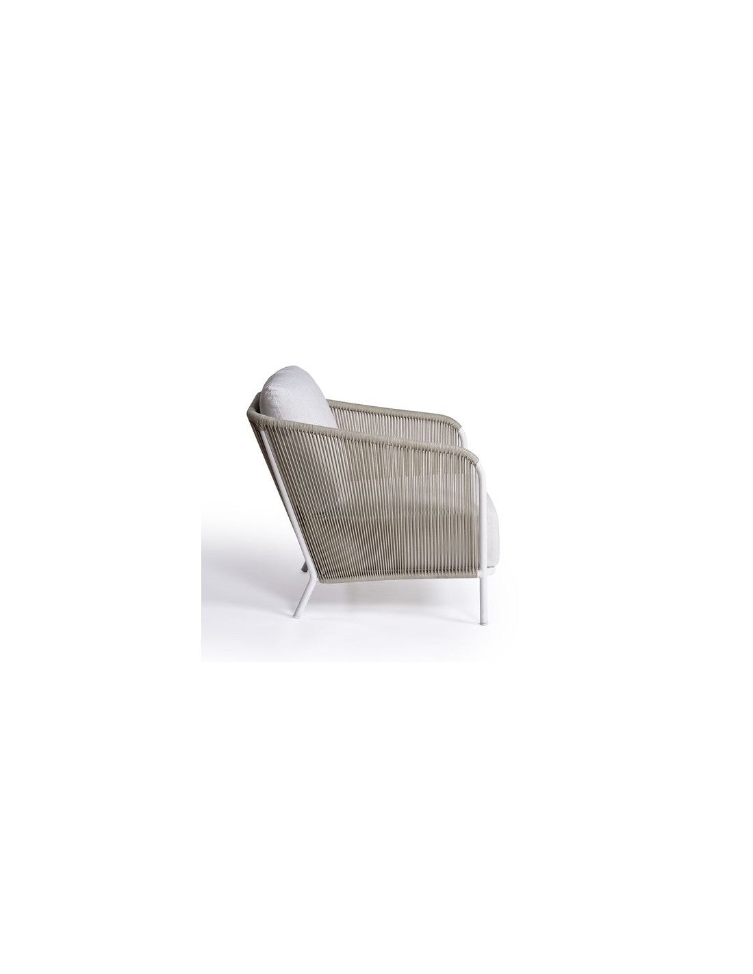 Sillón de exterior de aluminio y cuerda