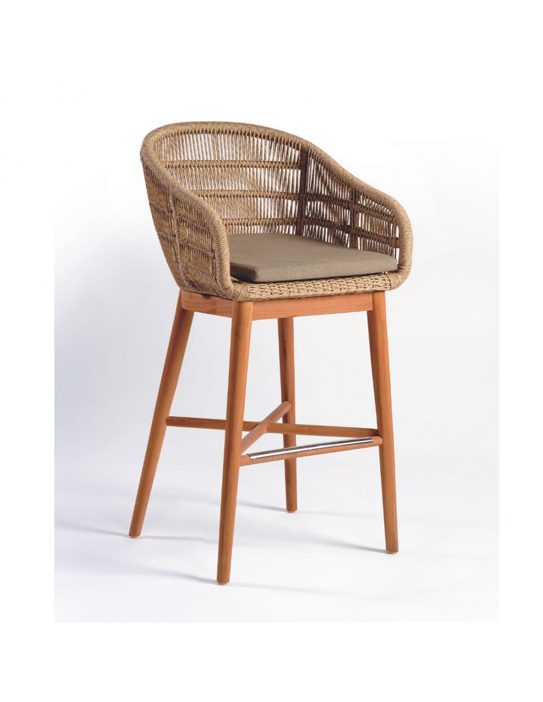 Natural Teak Island Height Stool and...