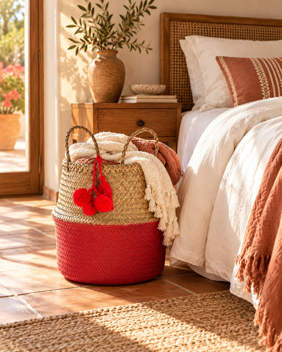 Clothes Basket in Red Colour