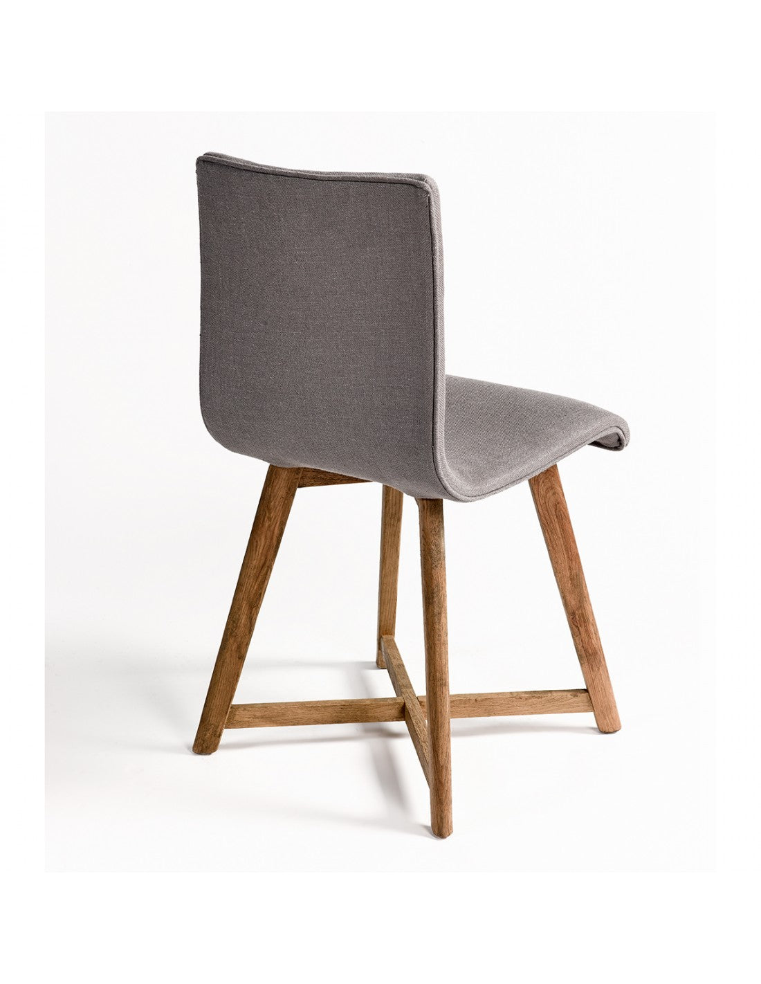 Silla lino gris y roble