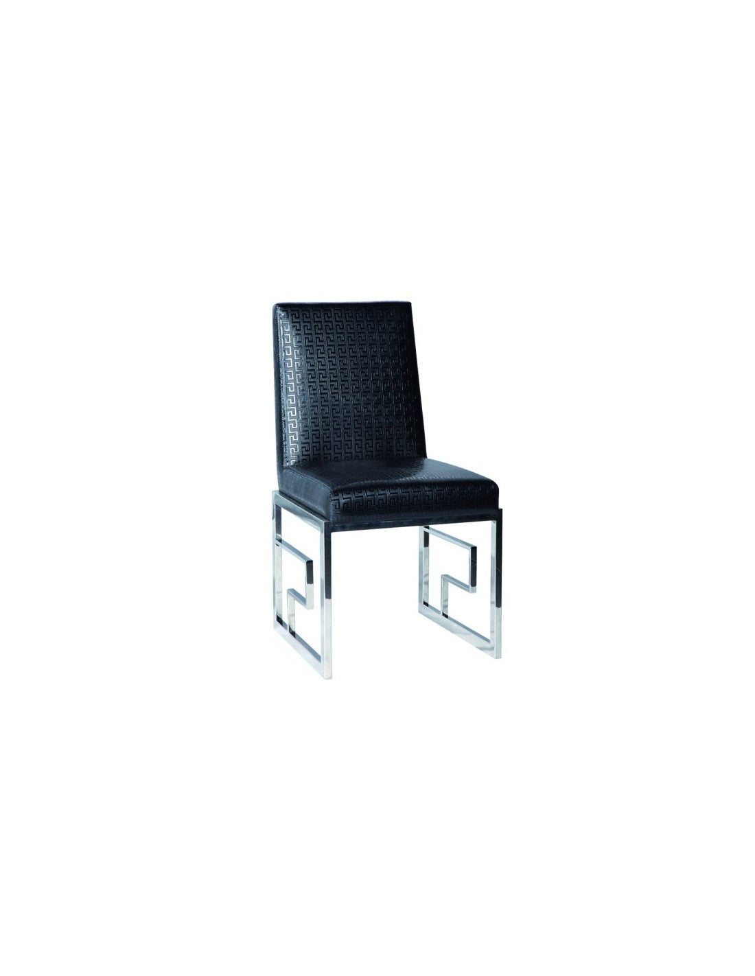 black steel chair
