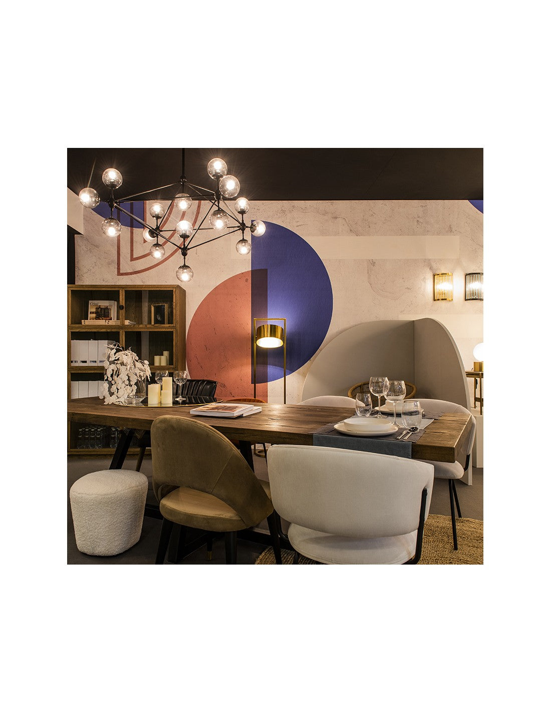 Silla terciopelo beige pata negra