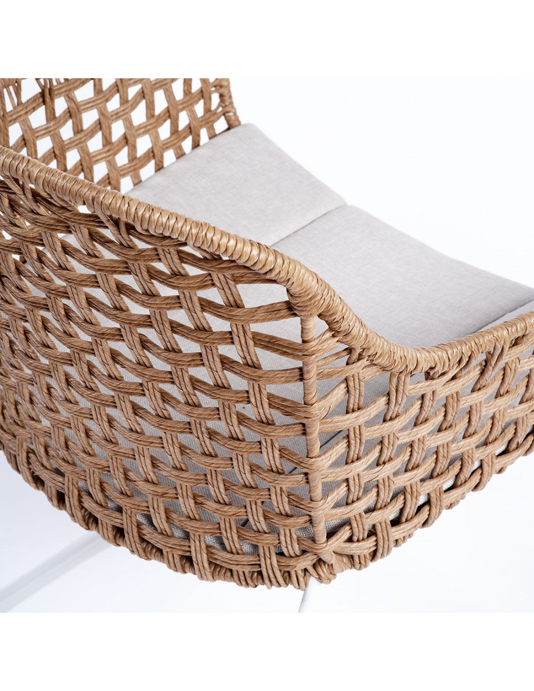 Synthetic rattan outdoor armchair...
