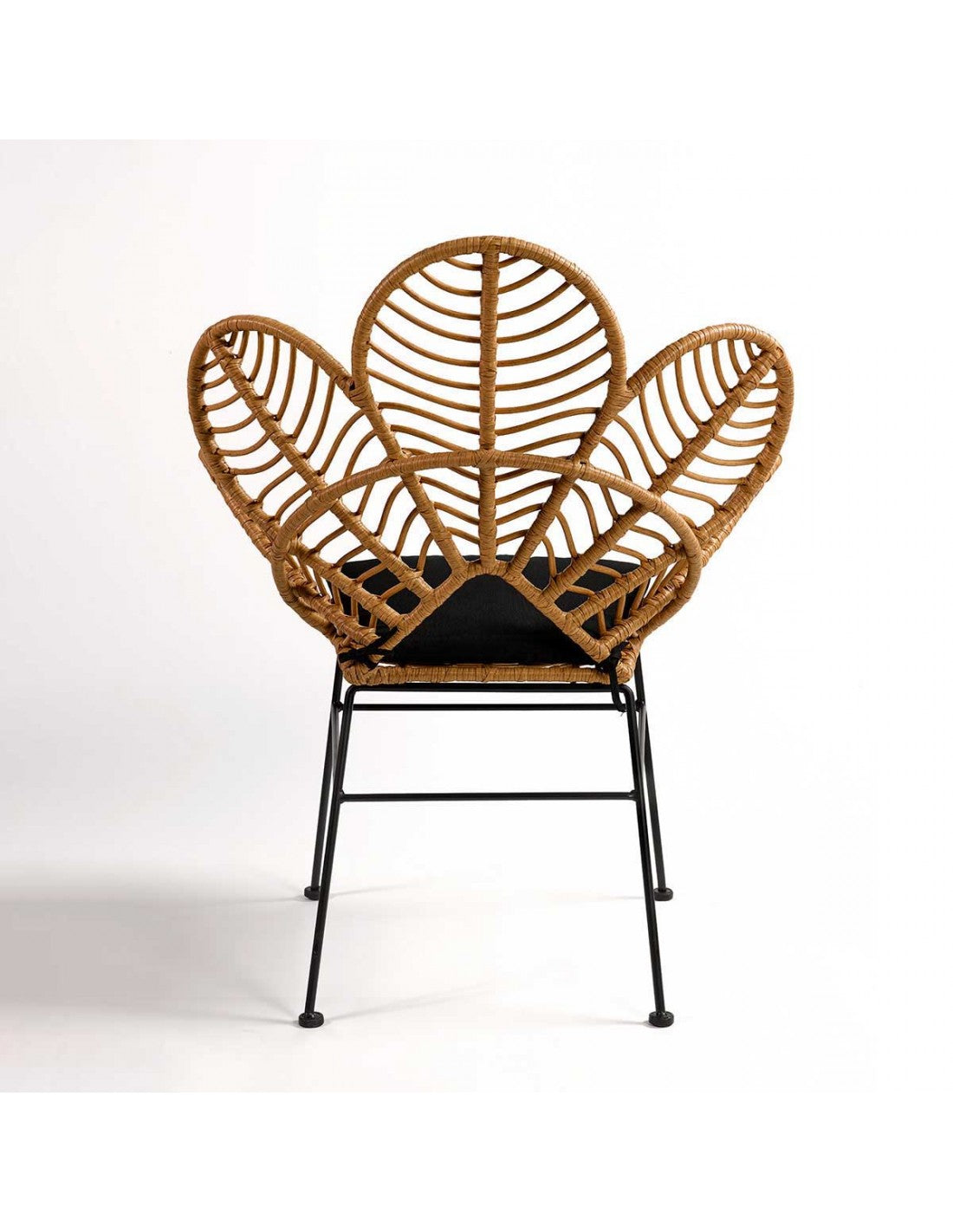 Sillón exterior ratán sintético forma de flor