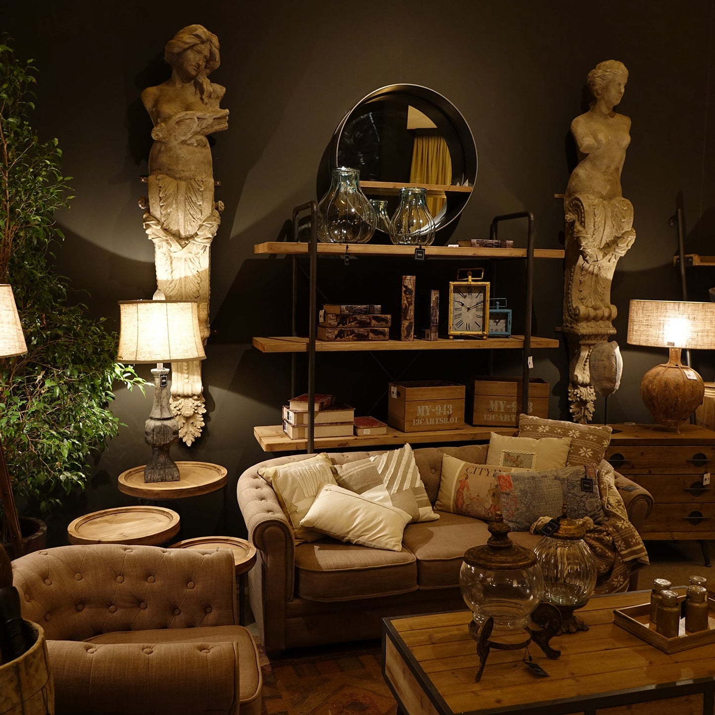 Lámpara De Sobremesa en Color Marrón