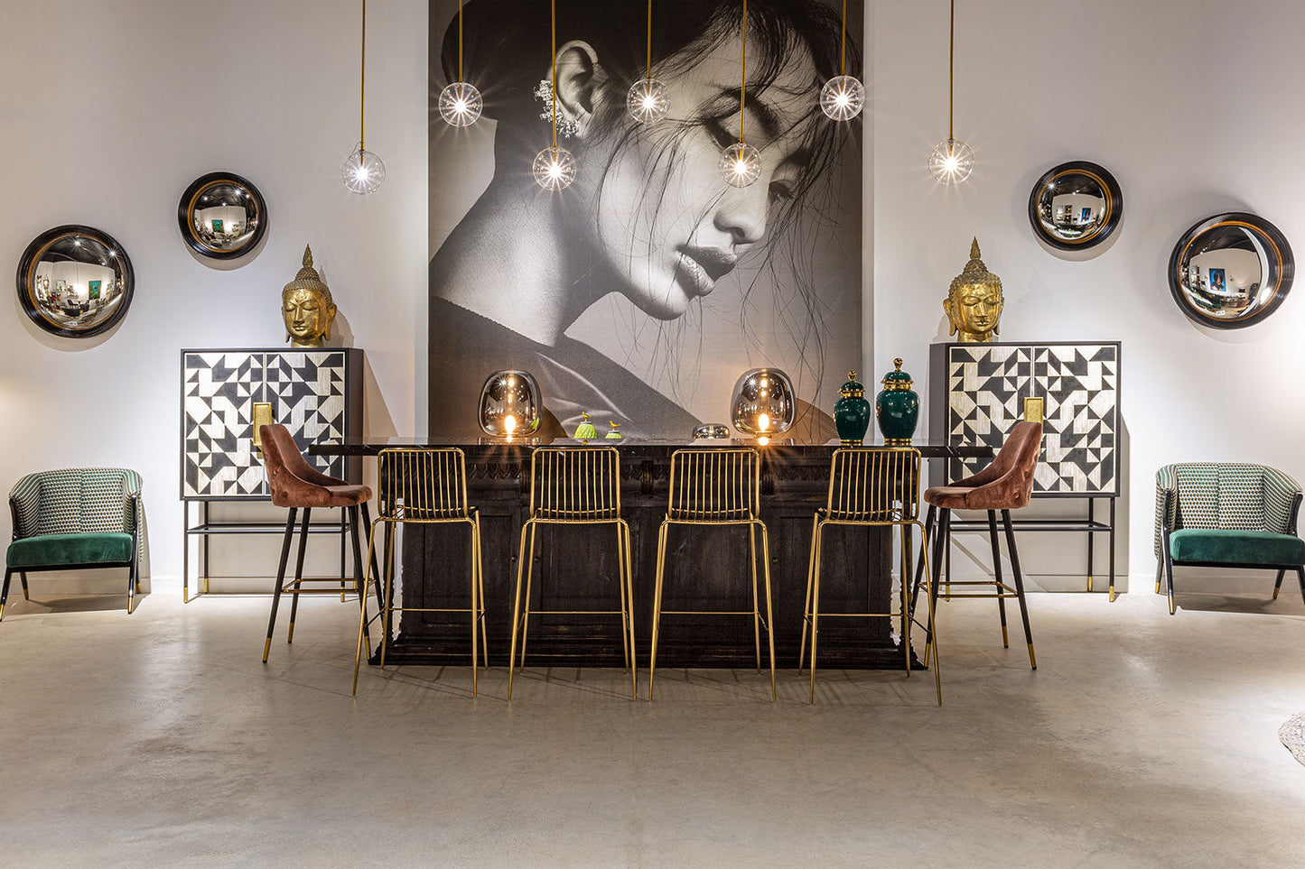 Espejo Haner en Color Negro/Oro - Espejos con Marco - Granada Maison