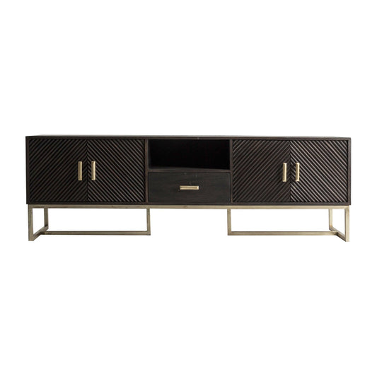 Mueble Tv Kraj en Color Marrón/Oro