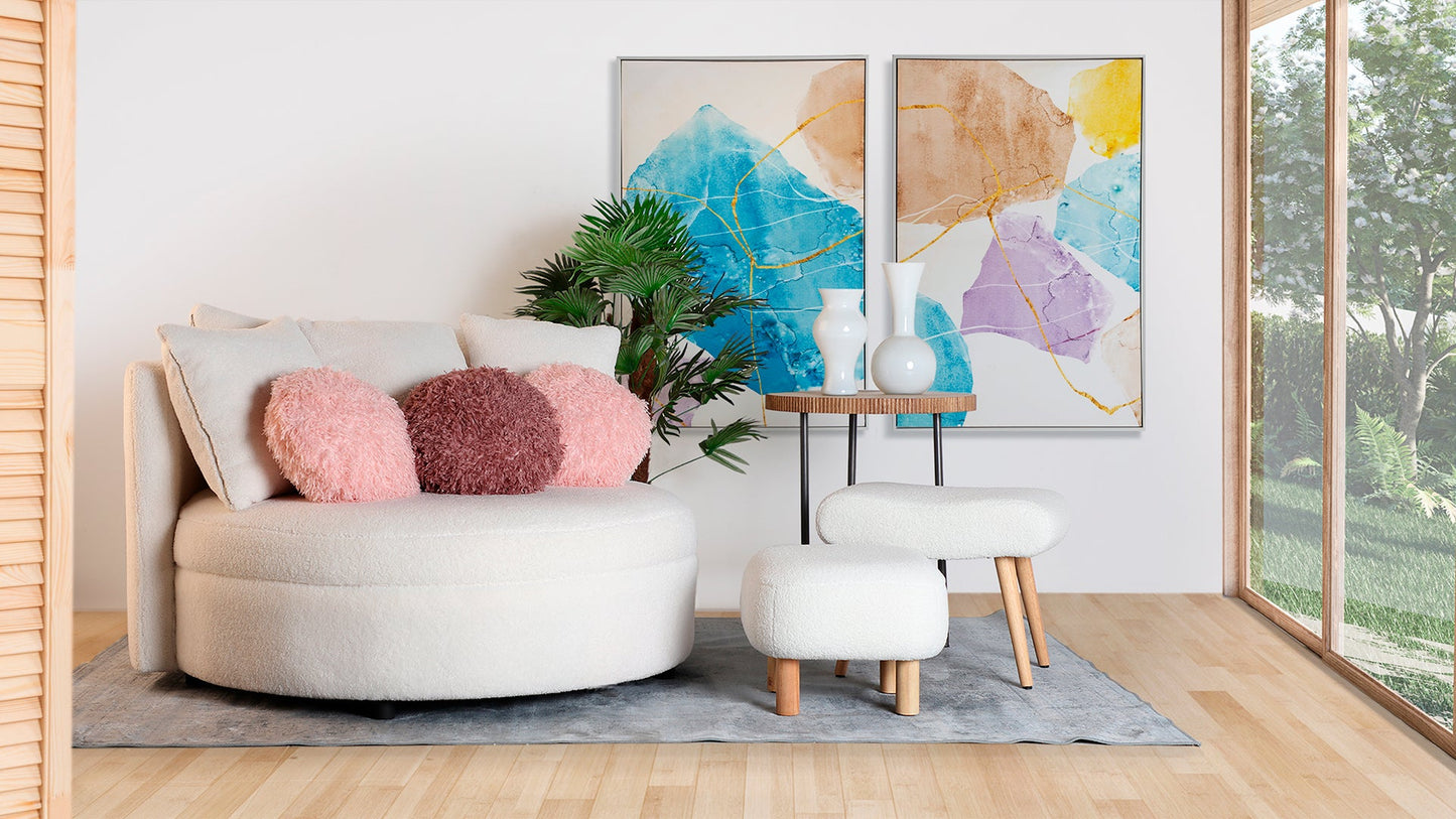 Cojín Asira Rosa Poliéster - Cojines - Granada Maison