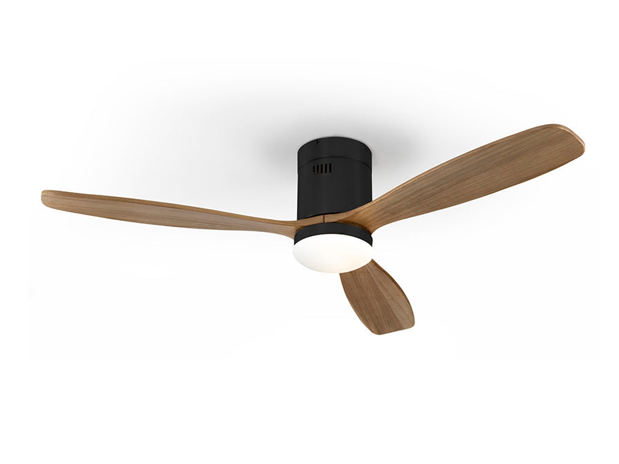 Ventilador Siroco Negro Nogal D132 - Ventiladores de Techo - Granada Maison