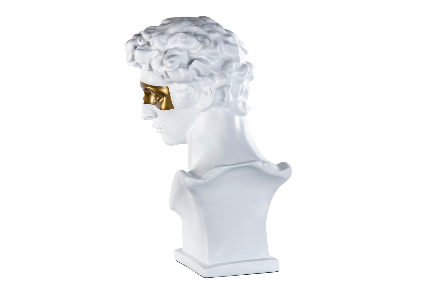 Figura Decoracion Resina Blanca/Dorada 32X33X58 Cm