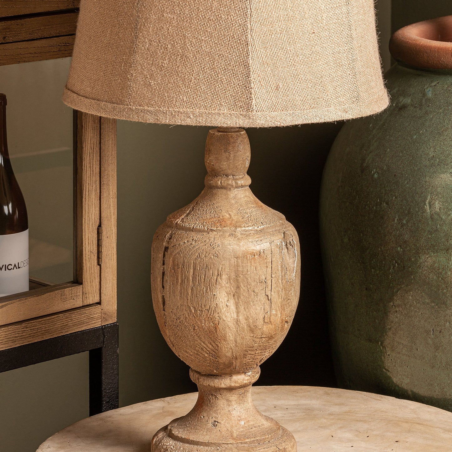 Table Lamp in Brown Colour