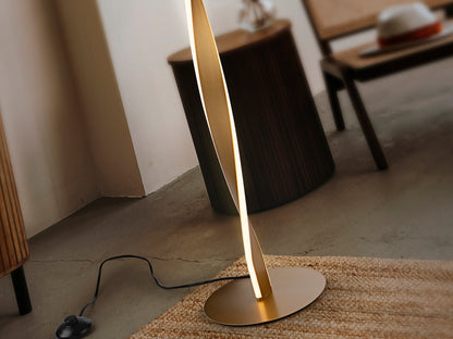 Twist Floor Lamp Golden