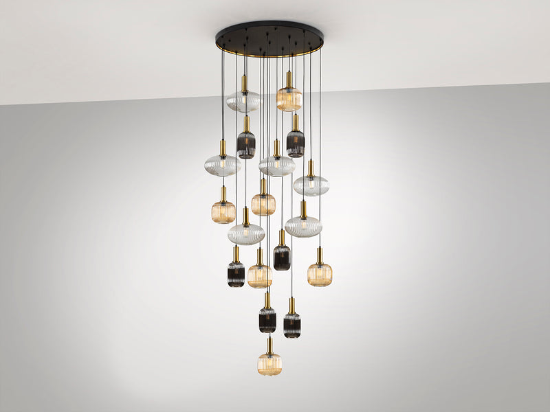 Norma - Lamp 18L Black-Brass Dimmable