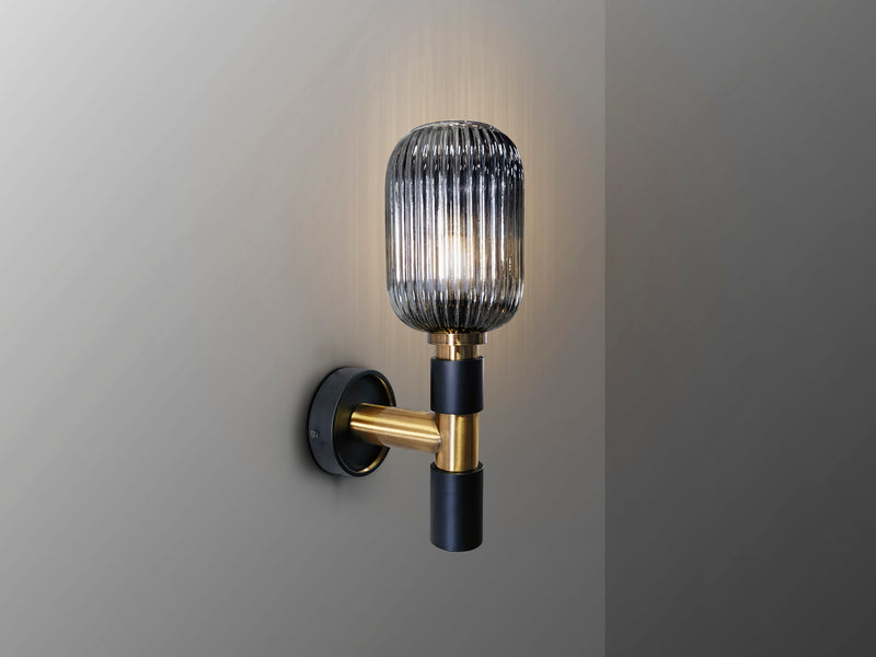 Norma Wall Lamp 1L Black Brass