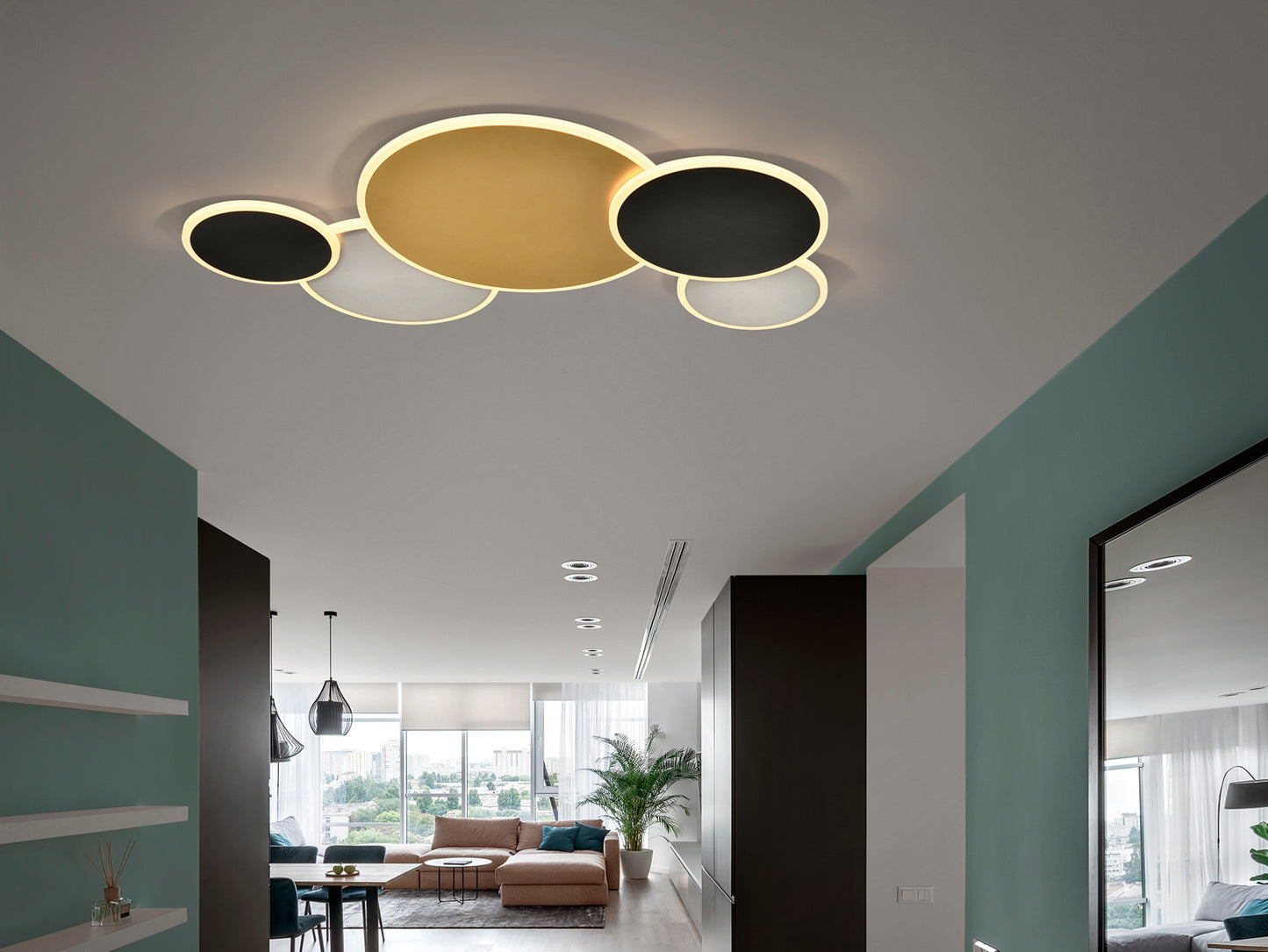 Umbra Gold Black White Large Ceiling L