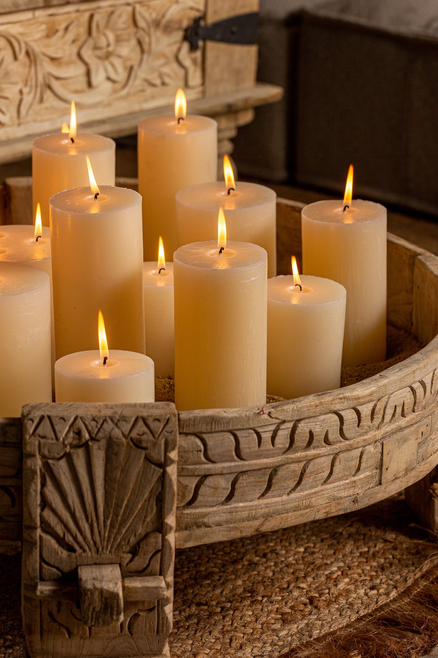 Grasle Candle in Cream Colour