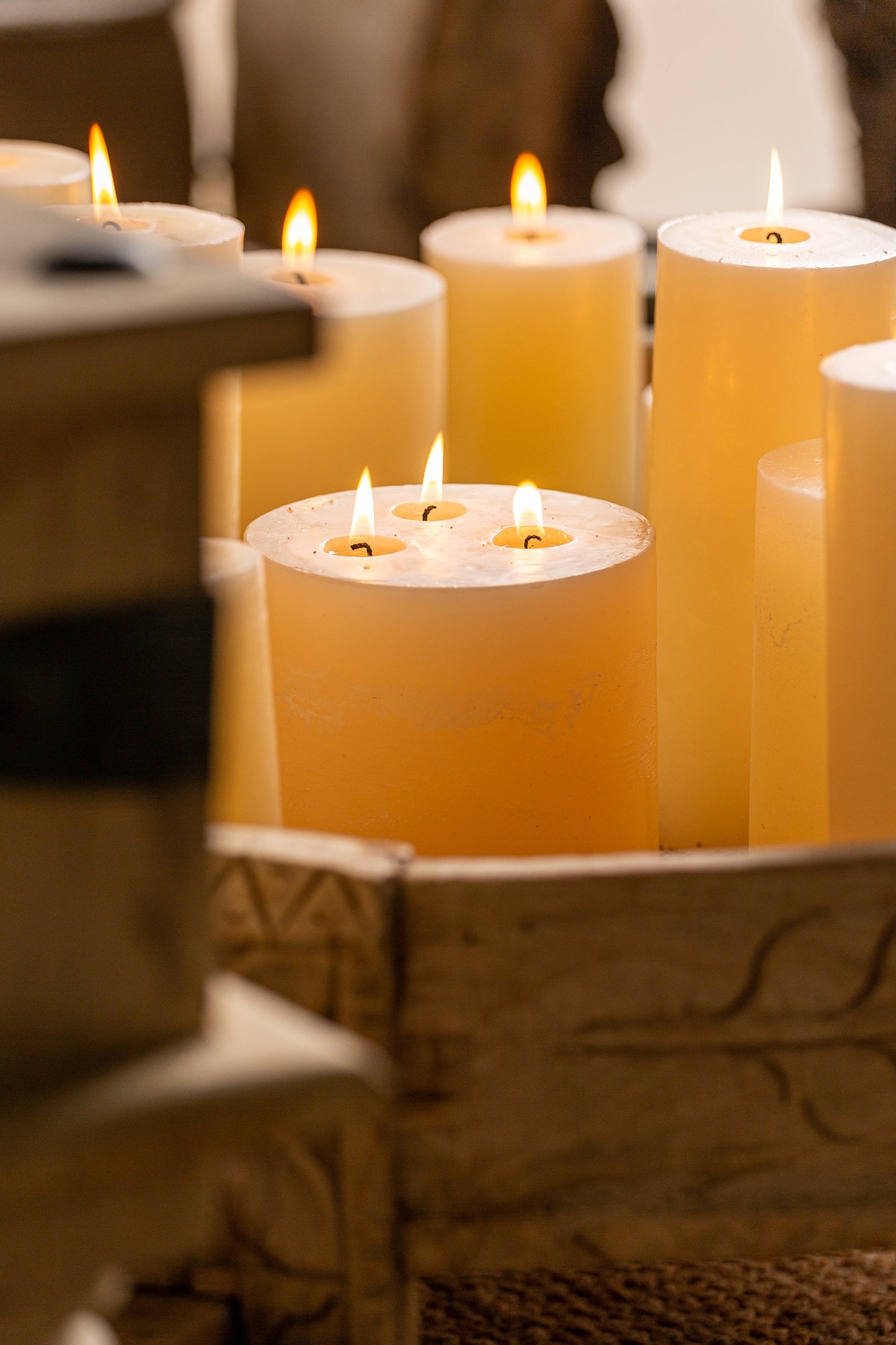 Ghent Candle in Cream Colour