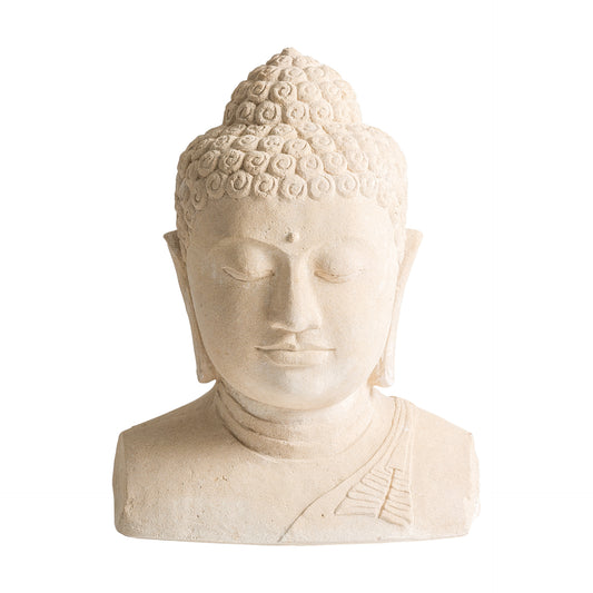 Budha Bust in Cream Colour