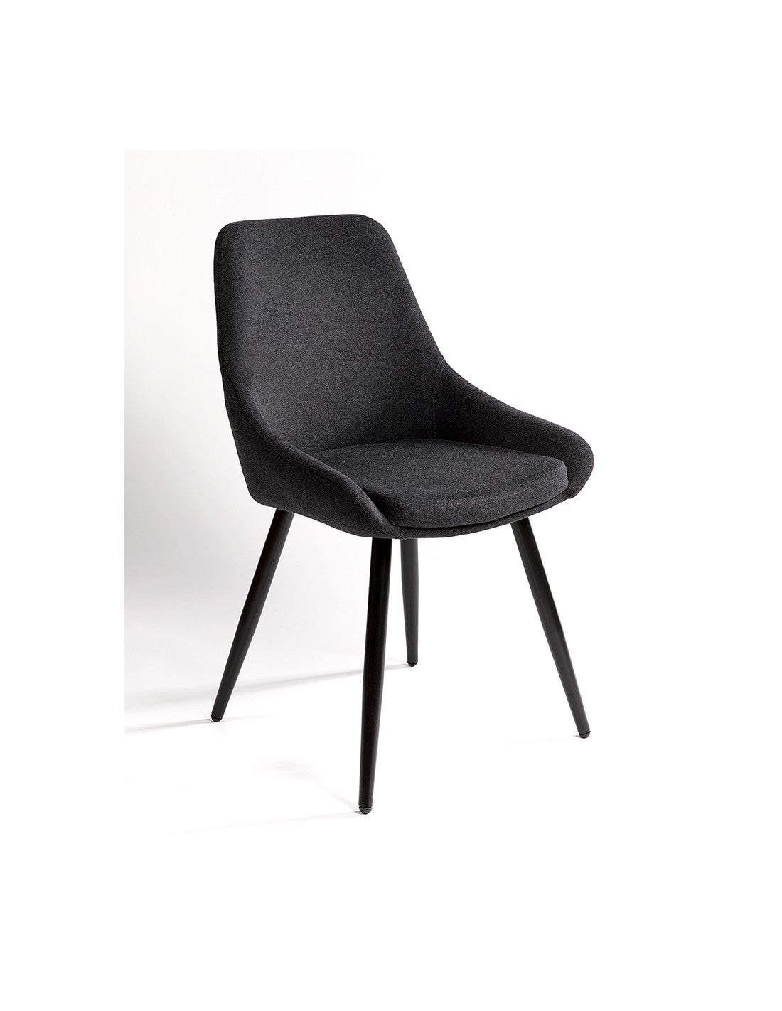 Silla gris tapizada
