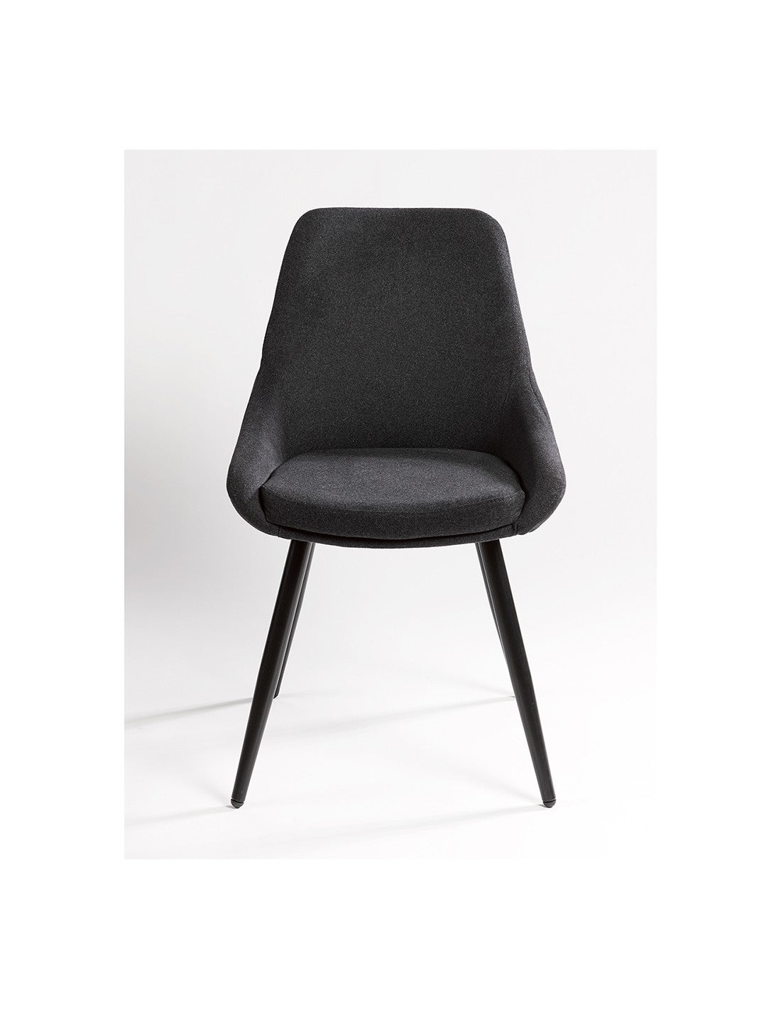 Silla gris tapizada