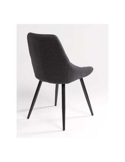 Silla gris tapizada