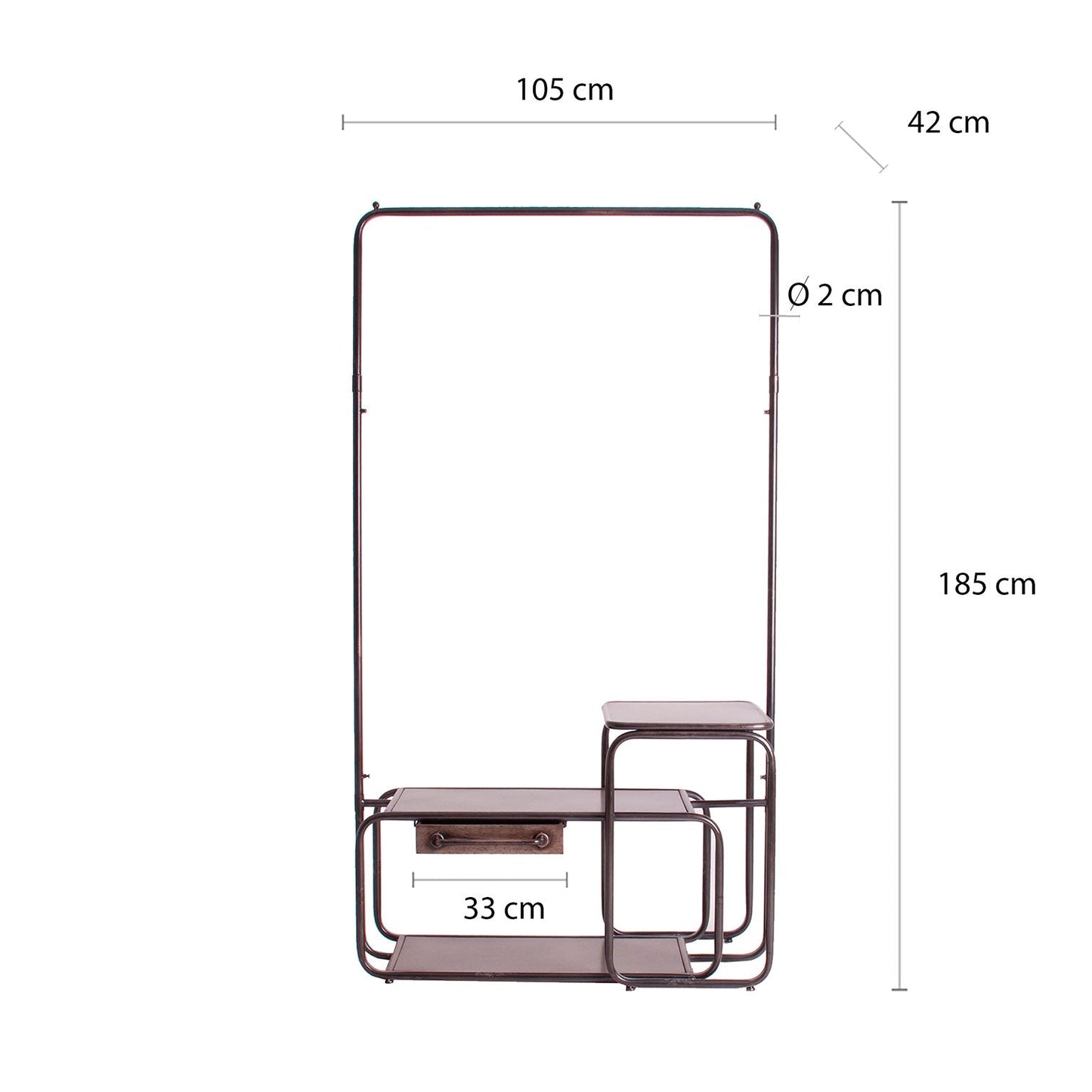 Raich Bookcase in Grey Colour