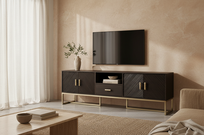 Mueble Tv Kraj en Color Marrón/Oro