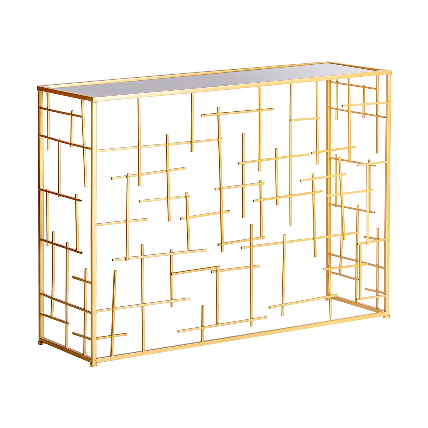 Lucerna Console Table in Gold/Black Colour