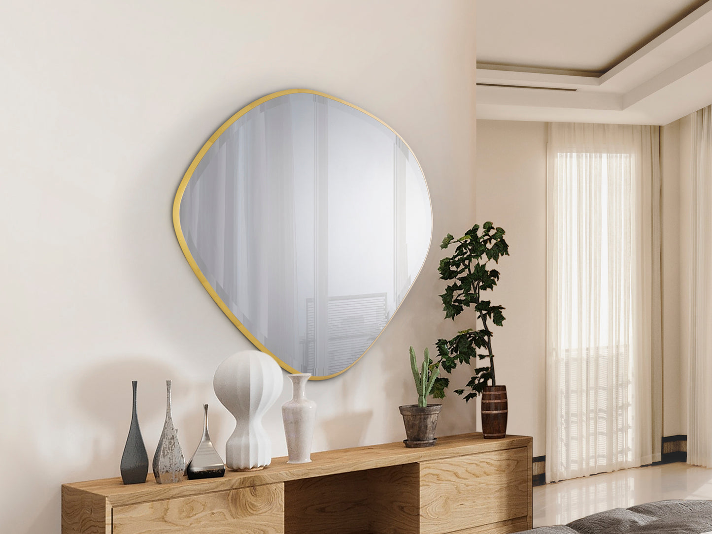 Mimo Mirror 80X80 Gold