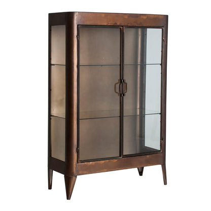 Spessa Glass Cabinet in Gold Colour