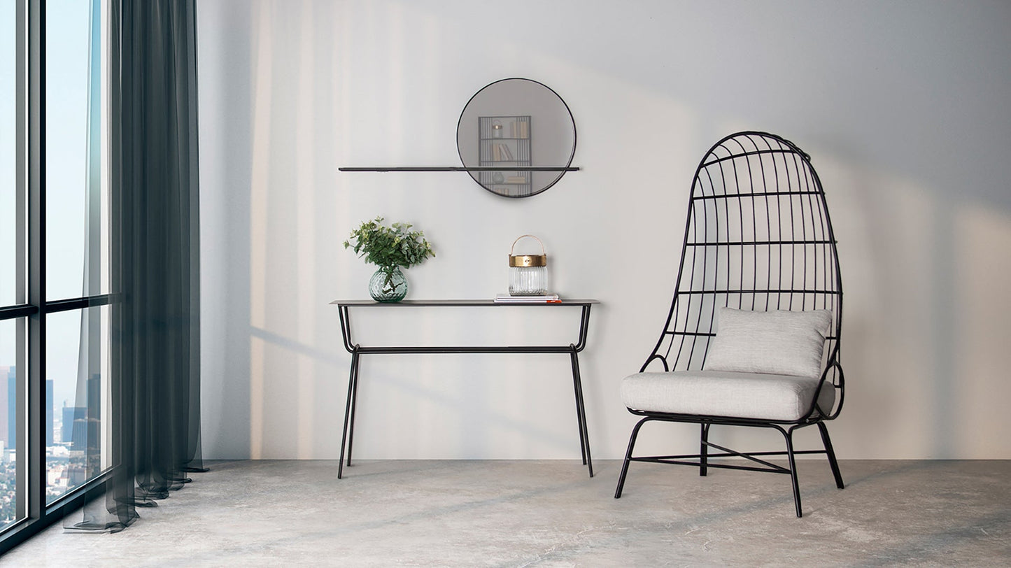 Llerena Console Table in Black Colour