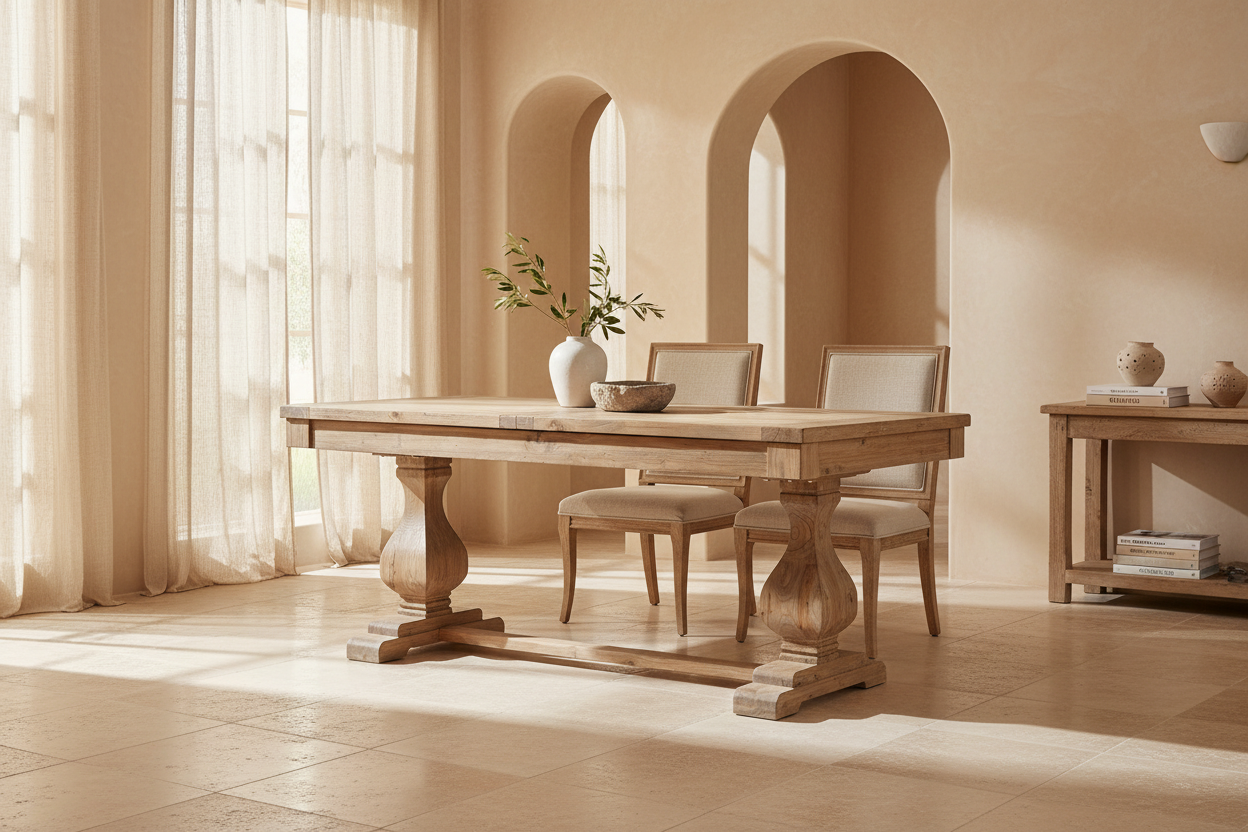 Mesa Extensible Berca en Color Natural