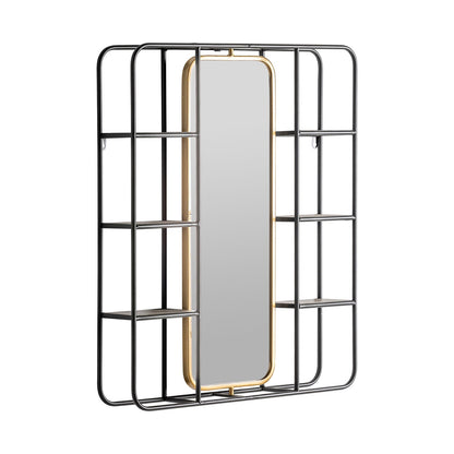 Varese Mirror in Grey/Gold Colour