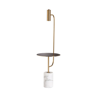 Floor Lamp in White/Gold Colour