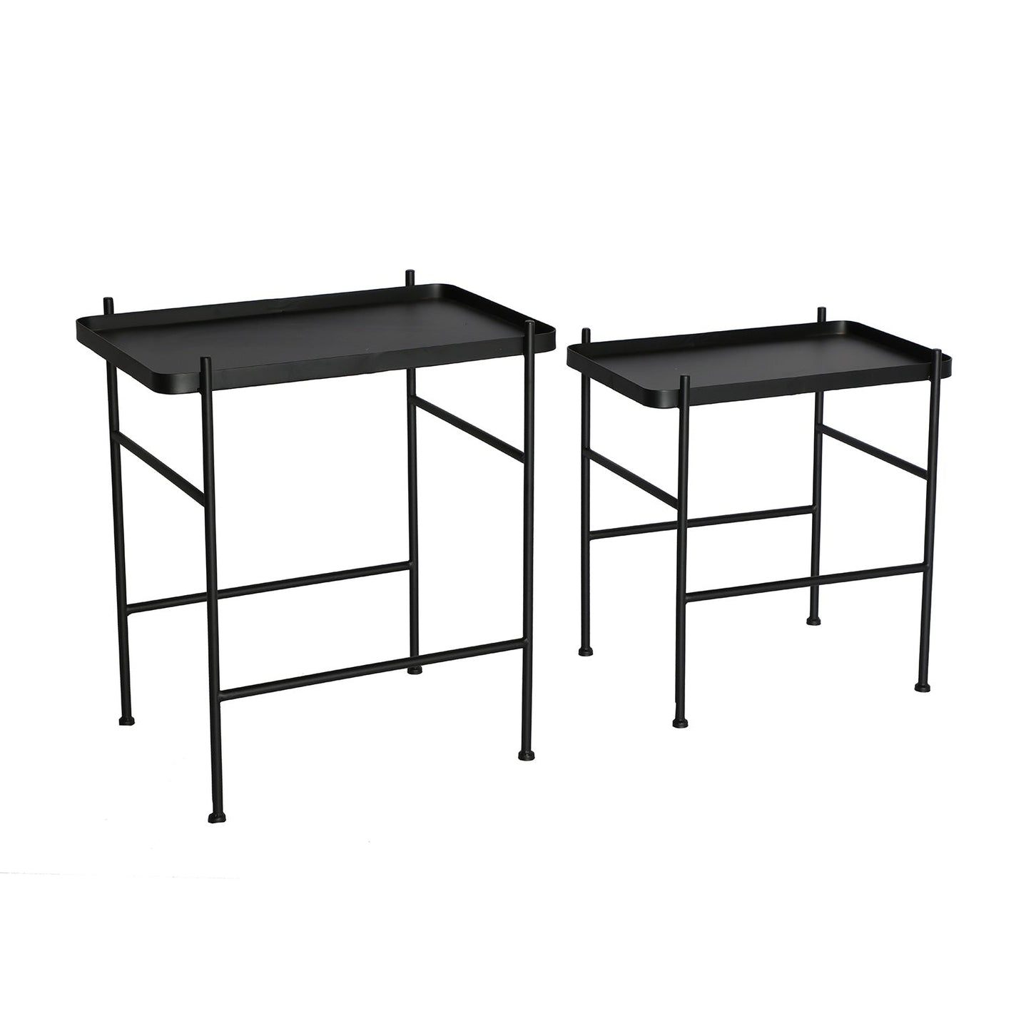 Devich Side Table (Set Of 2) in Black Colour