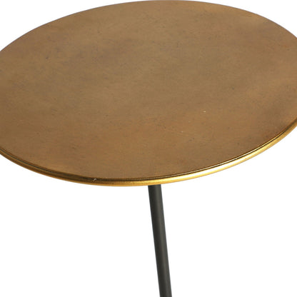 Vische Side Table in Black/Gold Colour