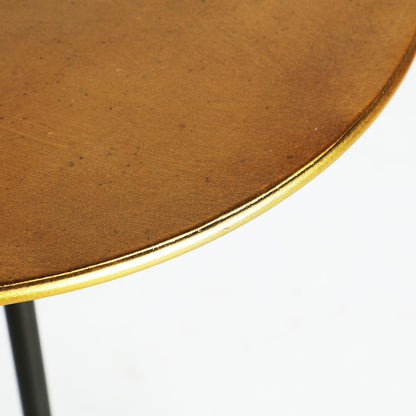 Vische Side Table in Black/Gold Colour