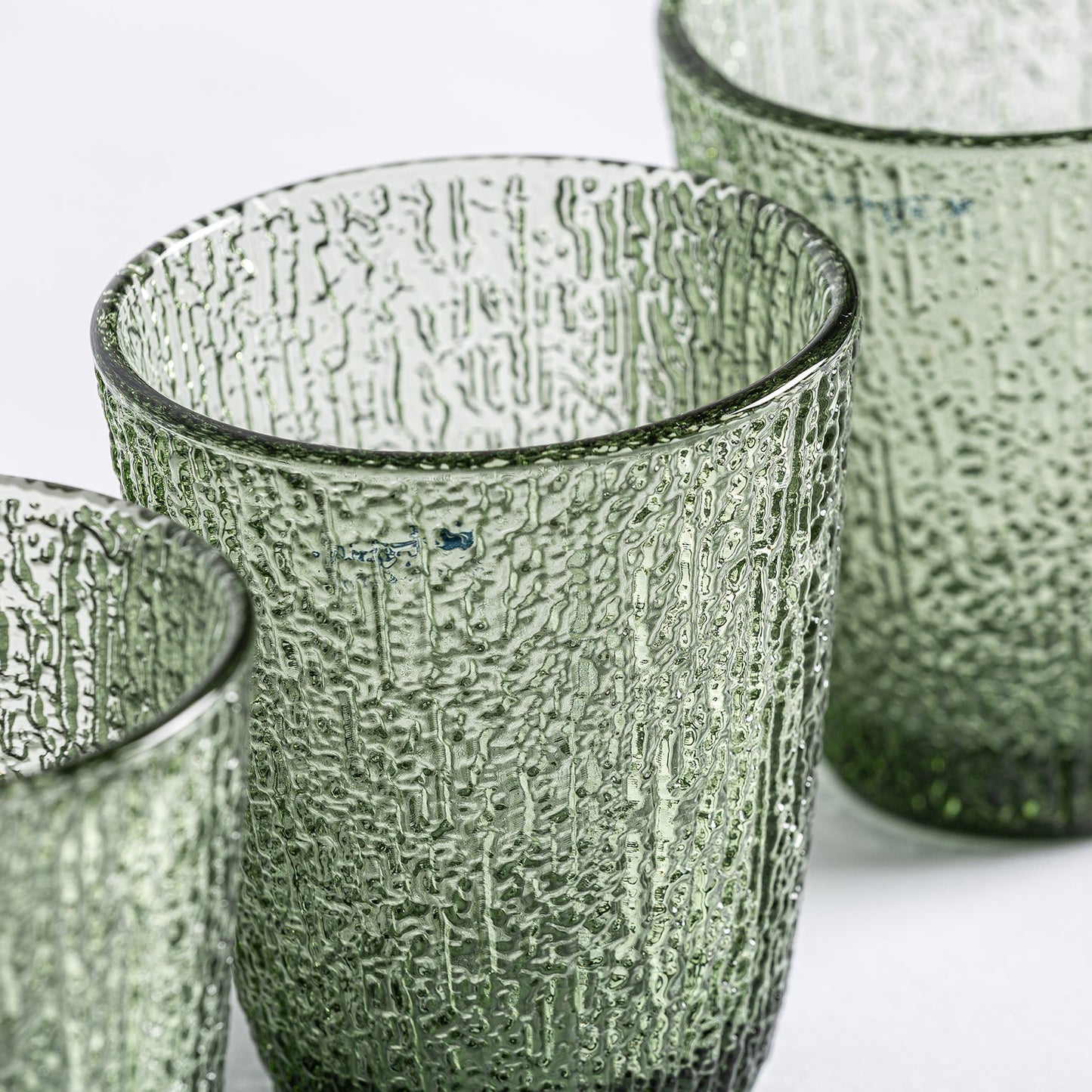 Moss Glass (Set Of 3) in Green Colour