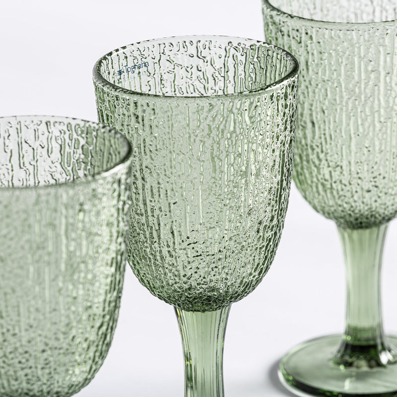 Moss Glass (Set Of 3) in Green Colour
