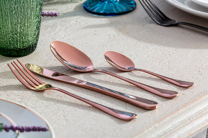 Cutlery (Set Of 24) in Copper Colour