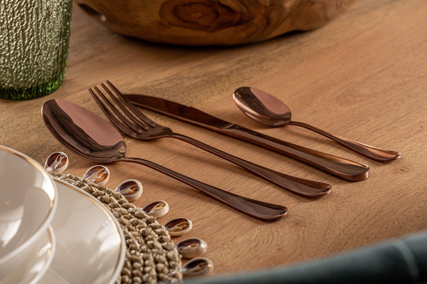 Cutlery (Set Of 24) in Copper Colour